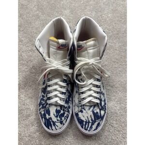 Nike Blazer Mid 77 Mens 13 Blue White Tie Dye  CZ7822-100 High Top Sneaker
